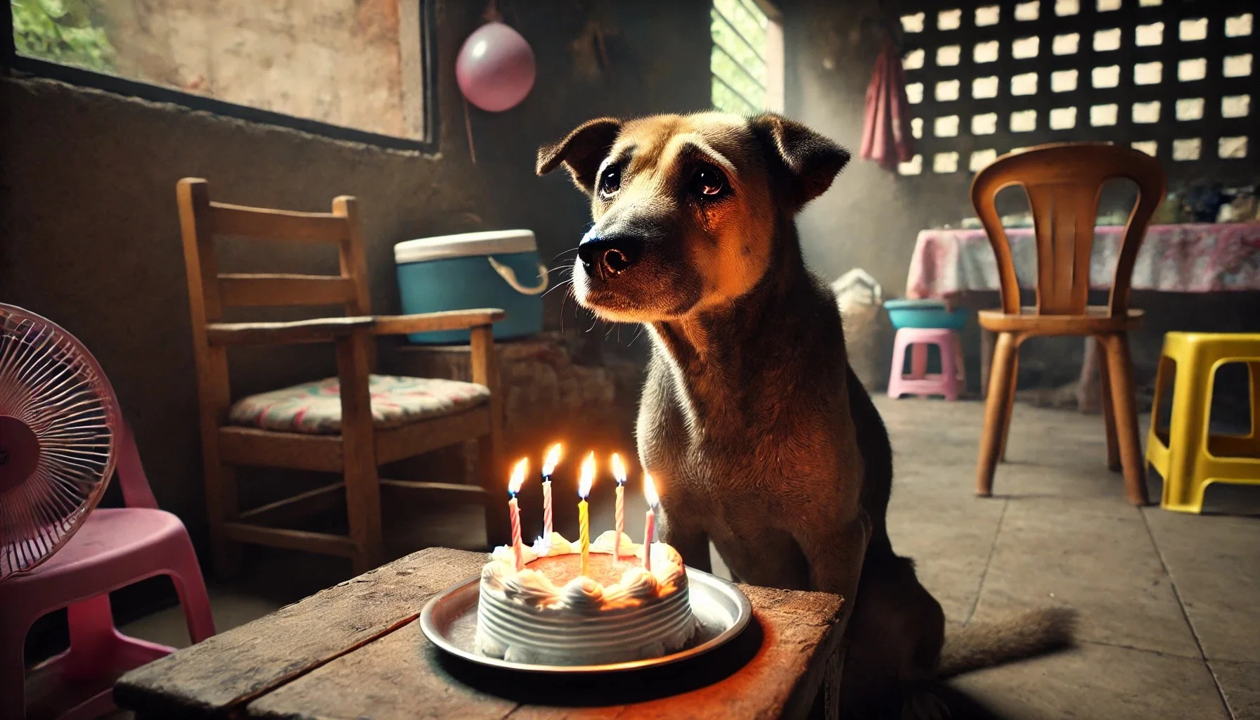 Jay, a 9-year-old dog, had his first birthday, filled with joy and tears.