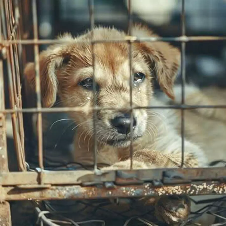 This puppy was just brought to the shelter by its parents today, the look in its eyes as it watched them leave was heartbreaking